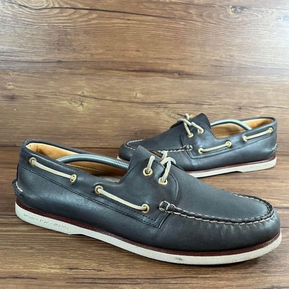 Sperry Other - Sperry Gold Cup Blue Leather Boat Shoes Men’s Size 13